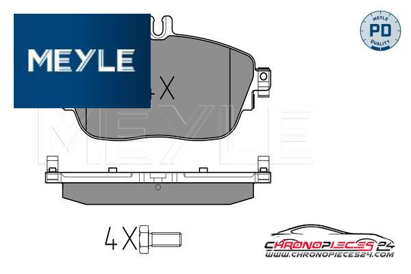 Achat de MEYLE 025 248 6919/PD Kit de plaquettes de frein, frein à disque pas chères