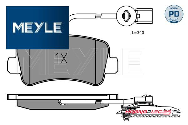 Achat de MEYLE 025 251 1218/PD Kit de plaquettes de frein, frein à disque pas chères