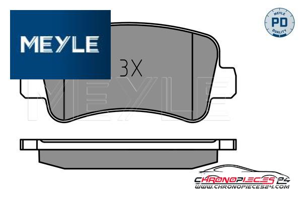 Achat de MEYLE 025 251 1218/PD Kit de plaquettes de frein, frein à disque pas chères