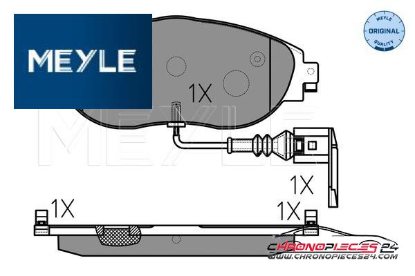 Achat de MEYLE 025 251 1720/W Kit de plaquettes de frein, frein à disque pas chères