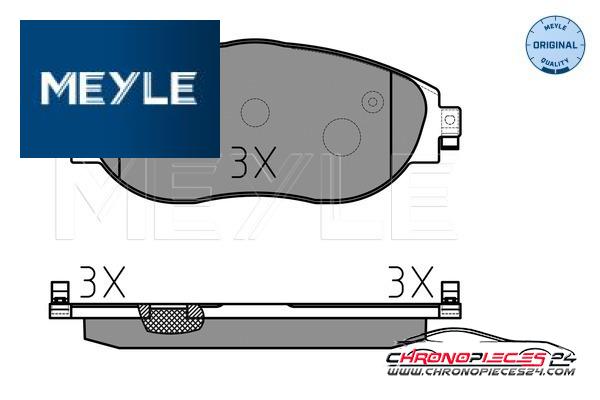 Achat de MEYLE 025 251 1720/W Kit de plaquettes de frein, frein à disque pas chères