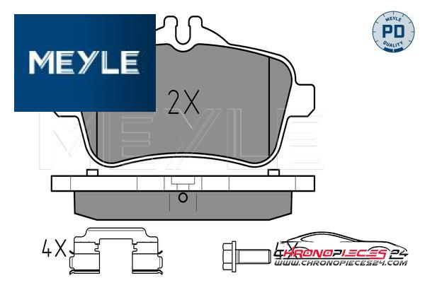 Achat de MEYLE 025 252 1516/PD Kit de plaquettes de frein, frein à disque pas chères