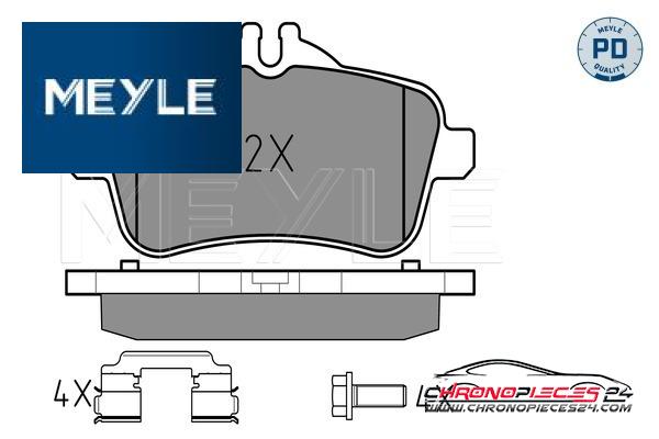 Achat de MEYLE 025 252 1518/PD Kit de plaquettes de frein, frein à disque pas chères