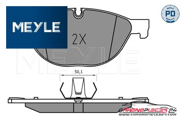 Achat de MEYLE 025 250 4519/PD Kit de plaquettes de frein, frein à disque pas chères