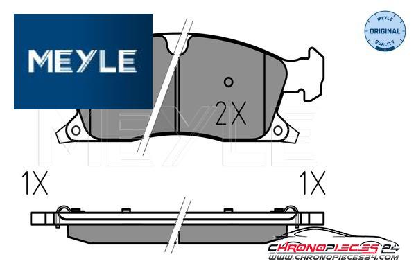 Achat de MEYLE 025 251 9021 Kit de plaquettes de frein, frein à disque pas chères