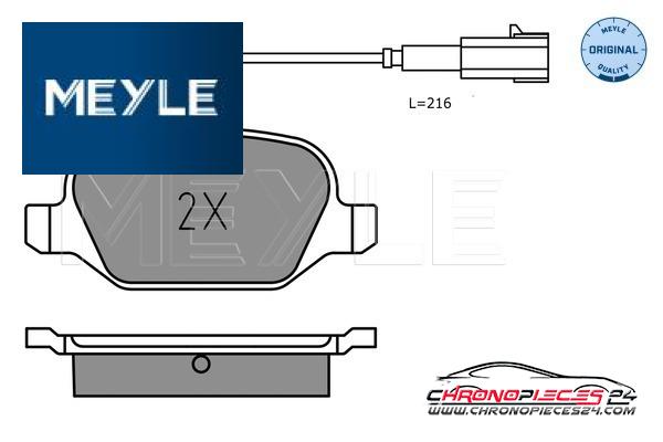 Achat de MEYLE 025 252 3717 Kit de plaquettes de frein, frein à disque pas chères