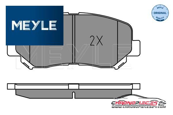 Achat de MEYLE 025 255 6416 Kit de plaquettes de frein, frein à disque pas chères