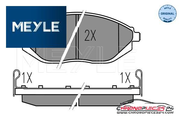 Achat de MEYLE 025 252 6817/W Kit de plaquettes de frein, frein à disque pas chères