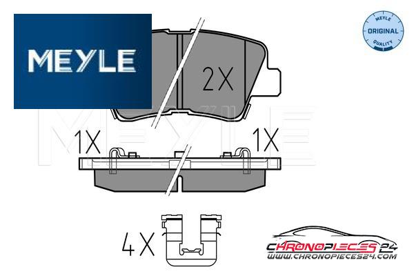 Achat de MEYLE 025 253 3715/W Kit de plaquettes de frein, frein à disque pas chères