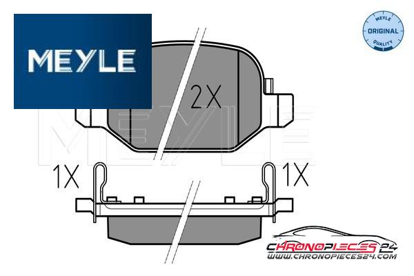 Achat de MEYLE 025 256 5217 Kit de plaquettes de frein, frein à disque pas chères