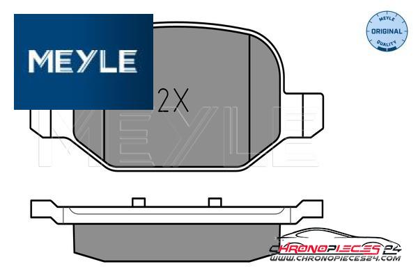 Achat de MEYLE 025 256 5217 Kit de plaquettes de frein, frein à disque pas chères