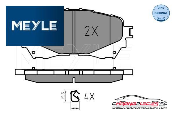 Achat de MEYLE 025 257 2516 Kit de plaquettes de frein, frein à disque pas chères