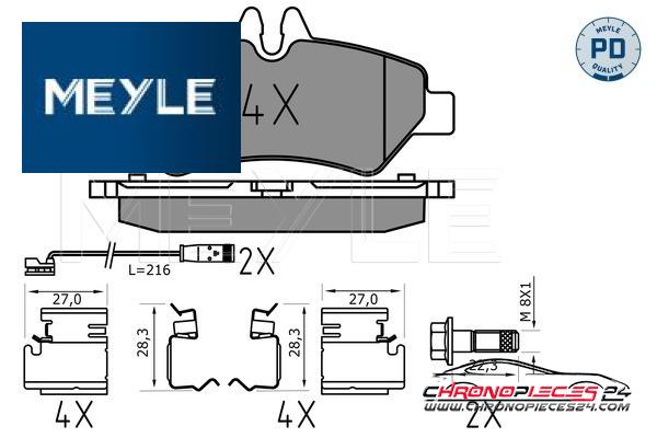 Achat de MEYLE 025 291 9019/PD Kit de plaquettes de frein, frein à disque pas chères