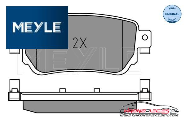 Achat de MEYLE 025 259 6515 Kit de plaquettes de frein, frein à disque pas chères