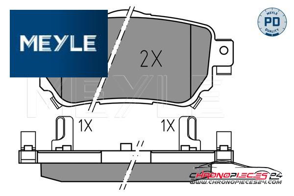 Achat de MEYLE 025 259 6515/PD Kit de plaquettes de frein, frein à disque pas chères