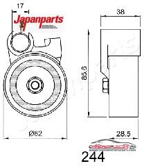 Achat de JAPANPARTS BE-244 Tendeur de courroie, courroie crantée pas chères