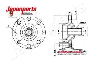 Achat de JAPANPARTS KK-10018 Moyeu de roue pas chères