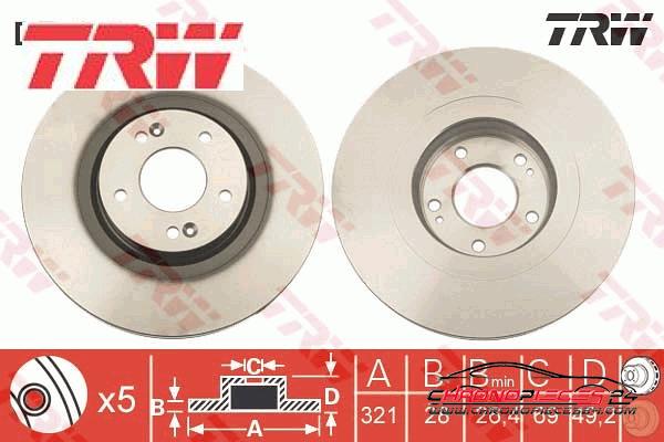 Achat de TRW DF7973 Disque de frein pas chères