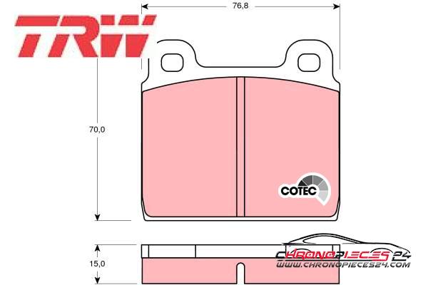 Achat de TRW GDB100 Kit de plaquettes de frein, frein à disque pas chères