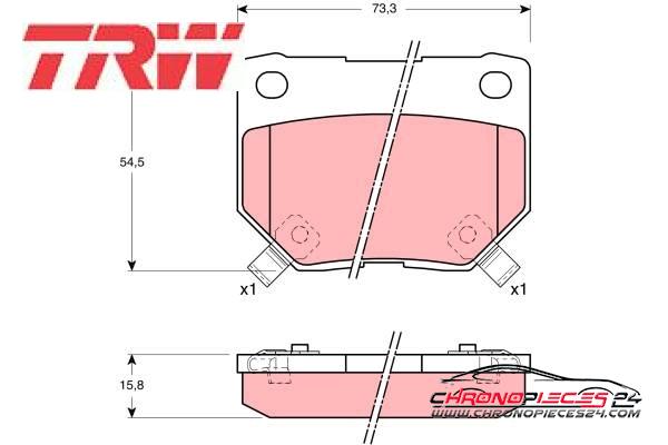 Achat de TRW GDB1007 Kit de plaquettes de frein, frein à disque pas chères