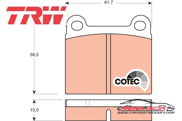 Achat de TRW GDB101 Kit de plaquettes de frein, frein à disque pas chères