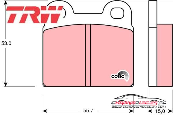 Achat de TRW GDB102 Kit de plaquettes de frein, frein à disque pas chères