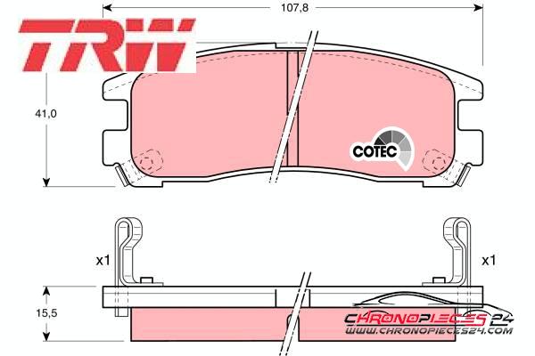 Achat de TRW GDB1023 Kit de plaquettes de frein, frein à disque pas chères