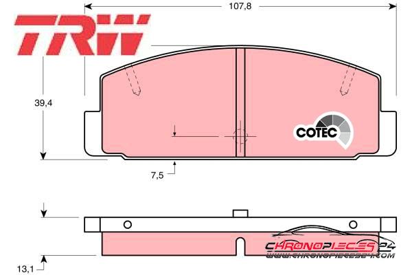 Achat de TRW GDB1027 Kit de plaquettes de frein, frein à disque pas chères