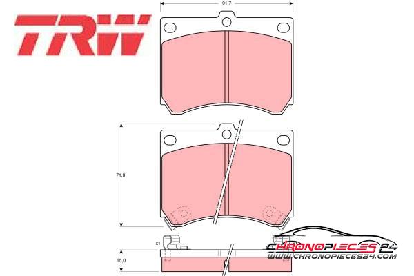 Achat de TRW GDB1029 Kit de plaquettes de frein, frein à disque pas chères