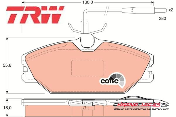 Achat de TRW GDB1030 Kit de plaquettes de frein, frein à disque pas chères