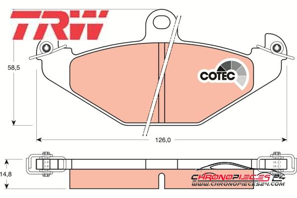 Achat de TRW GDB1041 Kit de plaquettes de frein, frein à disque pas chères