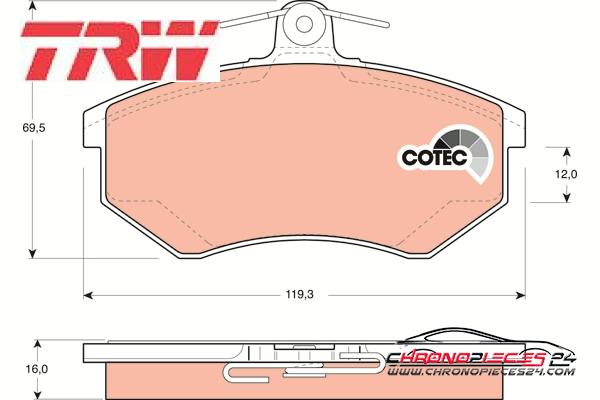 Achat de TRW GDB1048 Kit de plaquettes de frein, frein à disque pas chères