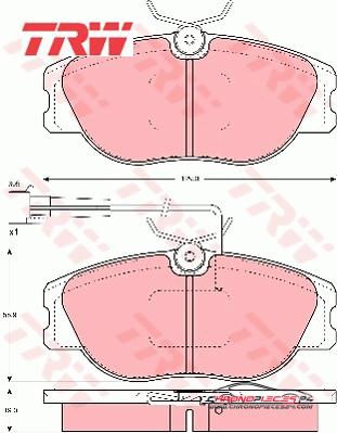 Achat de TRW GDB1052 Kit de plaquettes de frein, frein à disque pas chères