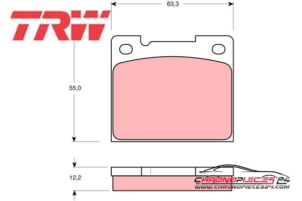 Achat de TRW GDB1066 Kit de plaquettes de frein, frein à disque pas chères