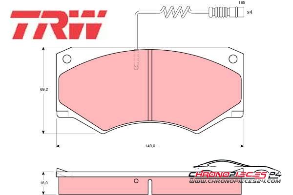 Achat de TRW GDB1067 Kit de plaquettes de frein, frein à disque pas chères