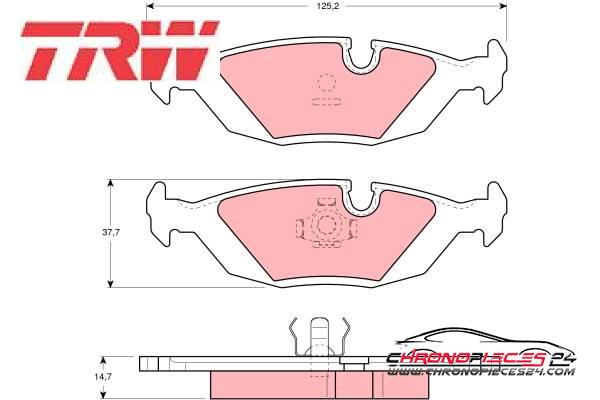 Achat de TRW GDB1068 Kit de plaquettes de frein, frein à disque pas chères