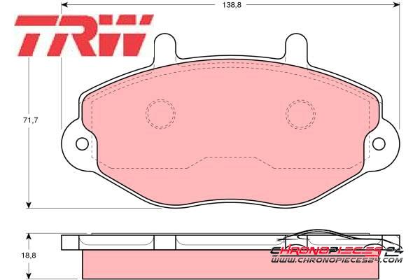 Achat de TRW GDB1080 Kit de plaquettes de frein, frein à disque pas chères