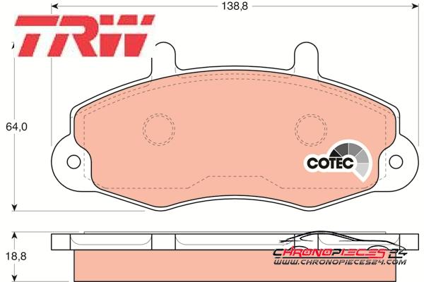 Achat de TRW GDB1084 Kit de plaquettes de frein, frein à disque pas chères