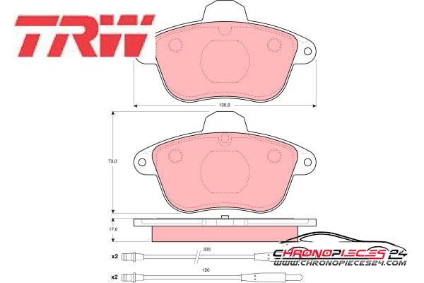 Achat de TRW GDB1085 Kit de plaquettes de frein, frein à disque pas chères