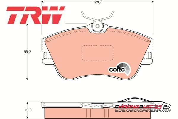 Achat de TRW GDB1092 Kit de plaquettes de frein, frein à disque pas chères