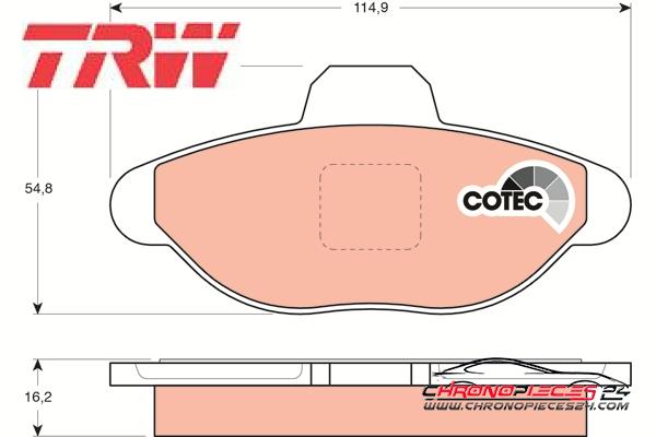 Achat de TRW GDB1099 Kit de plaquettes de frein, frein à disque pas chères