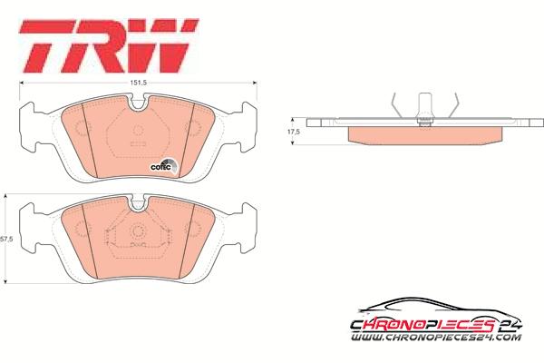 Achat de TRW GDB1100 Kit de plaquettes de frein, frein à disque pas chères