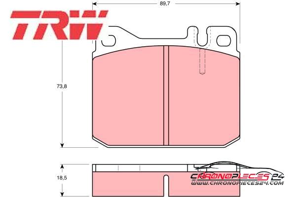 Achat de TRW GDB1103 Kit de plaquettes de frein, frein à disque pas chères