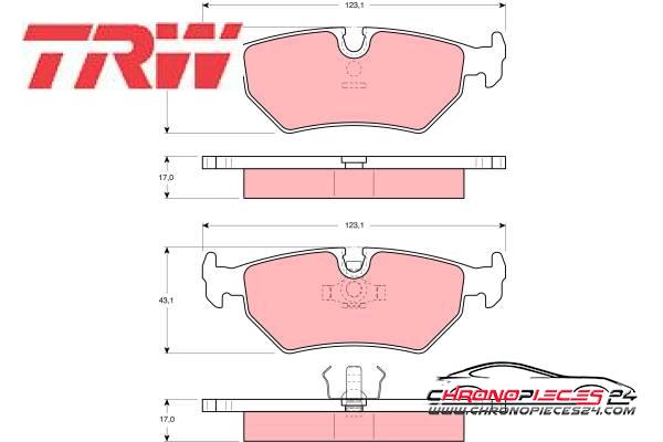 Achat de TRW GDB1109 Kit de plaquettes de frein, frein à disque pas chères