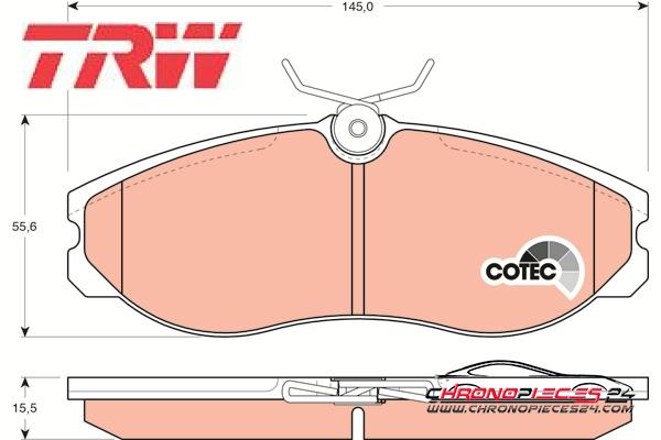 Achat de TRW GDB1113 Kit de plaquettes de frein, frein à disque pas chères