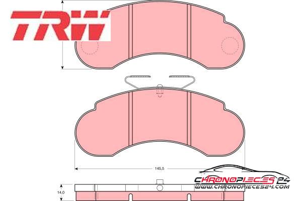 Achat de TRW GDB1114 Kit de plaquettes de frein, frein à disque pas chères