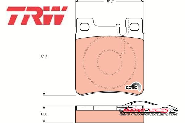 Achat de TRW GDB1123 Kit de plaquettes de frein, frein à disque pas chères