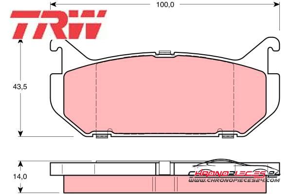 Achat de TRW GDB1140 Kit de plaquettes de frein, frein à disque pas chères