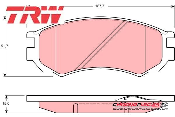 Achat de TRW GDB1141 Kit de plaquettes de frein, frein à disque pas chères