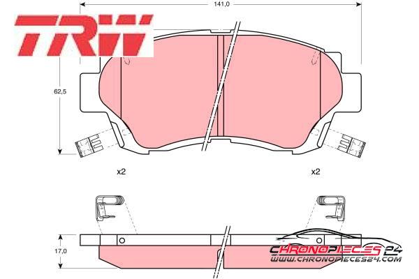 Achat de TRW GDB1142 Kit de plaquettes de frein, frein à disque pas chères